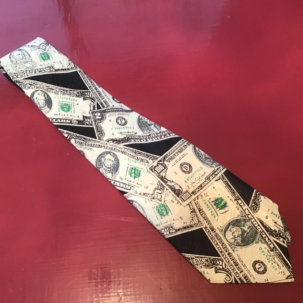 Money💵Tie by Studio 890 Handmade NWOT